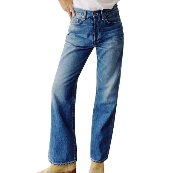 Hey Gang Denim The Ranch Jean Women's size 32 EUC Relaxed Slight Flare - Picture 1 of 8